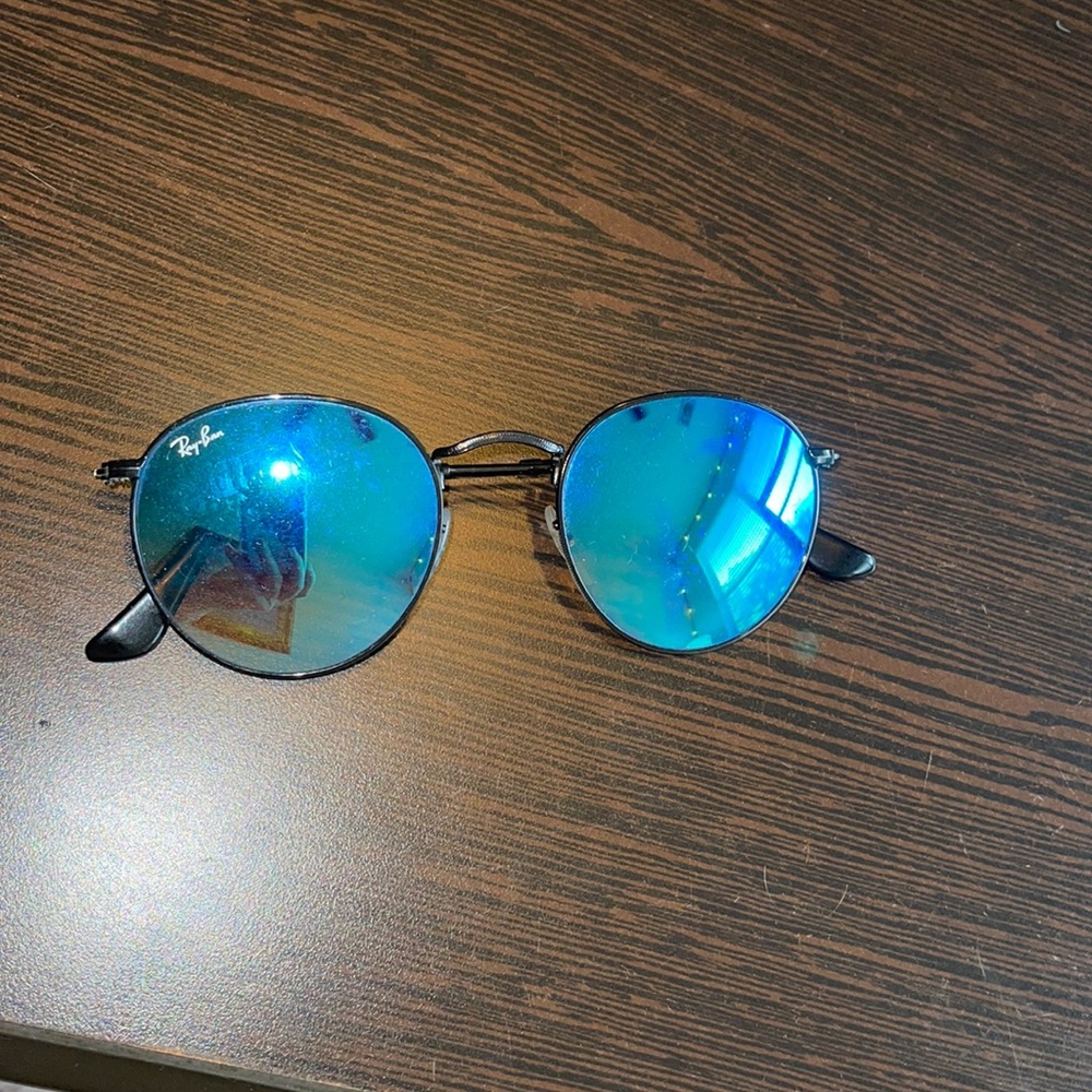 Blue lense Ray Ban sunglasses